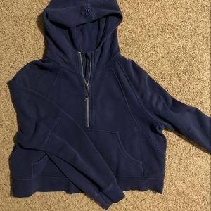 Navy quarter zip lululemon scuba hoodie size l/xl